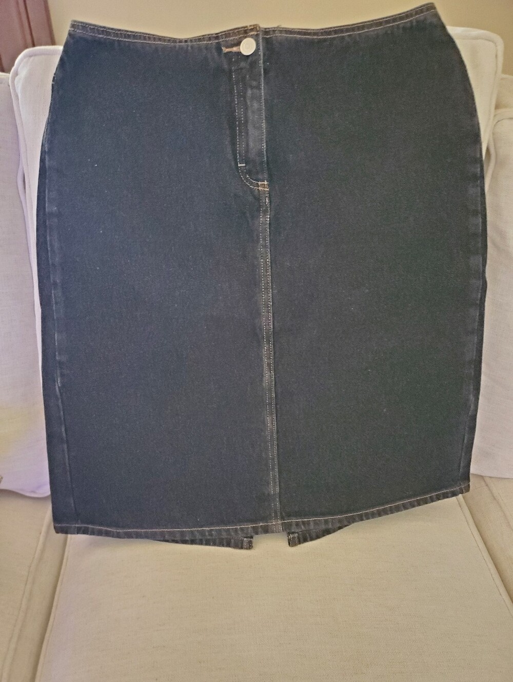 Vintage LOFT Black Denim Skirt Size 10